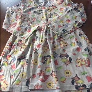 Colorful Animal Print Kids Dress
